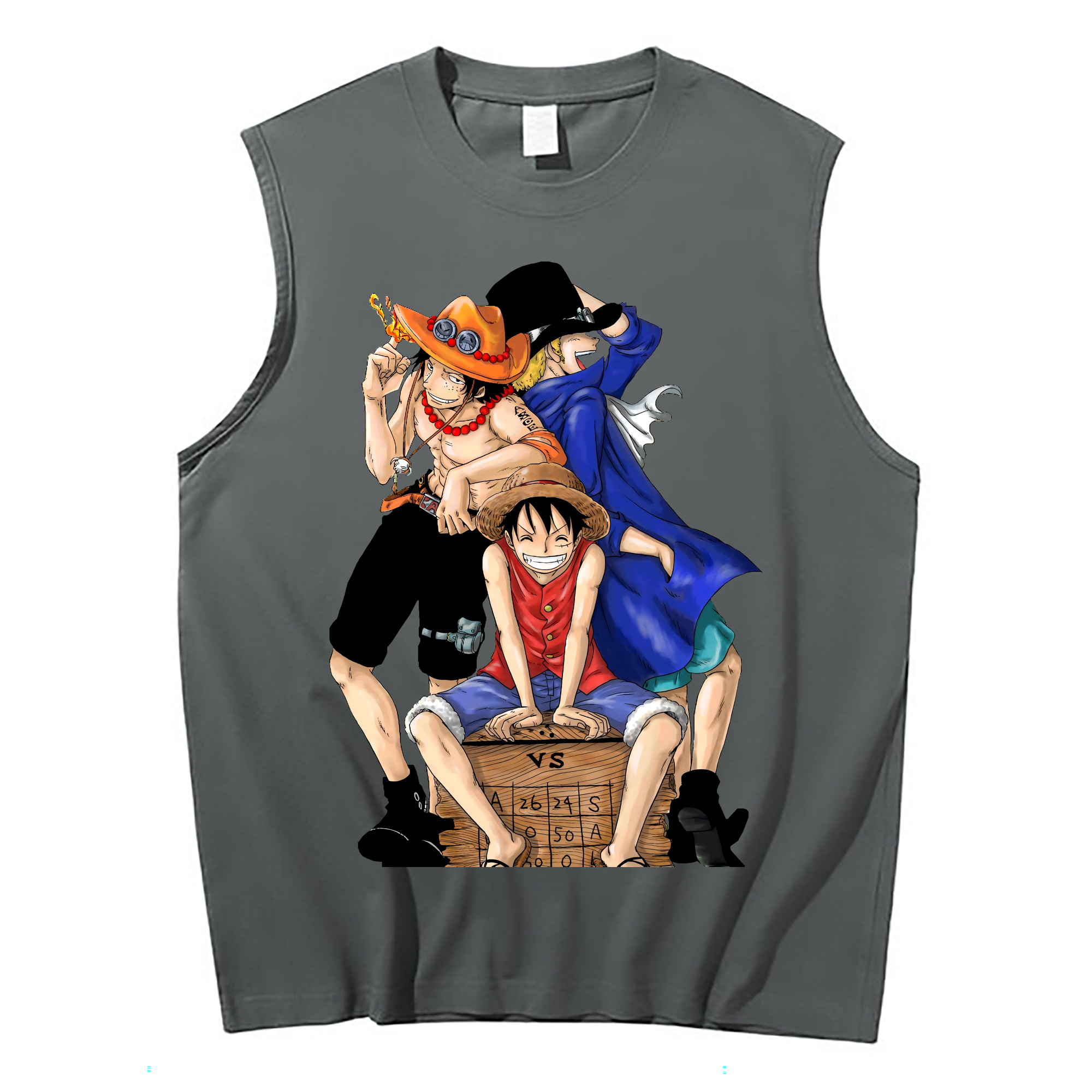 ワンピース モンキー・D・ルフィ ONE PIECE Monkey D. Luffy コットン100％タンクトップ（フロントプリント）